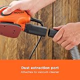 BLACK+DECKER Mouse 55W Detail Sander BEW230-GB 6 Sheets Dust Port view 8