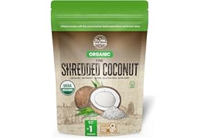 Organic Fine Shredded Coconut Flakes - 1 lb, Unsweetened, Desiccated, Coconut Shreds for Baking, Smoothies and Cereals | Fine, Raw and Dried Coconut, Non-GMO, Vegan, Gluten Free - Ava Farms