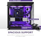 NZXT H6 Flow RGB Compact Dual-Chamber Mid-Tower Case with 3 RGB Fans view 8