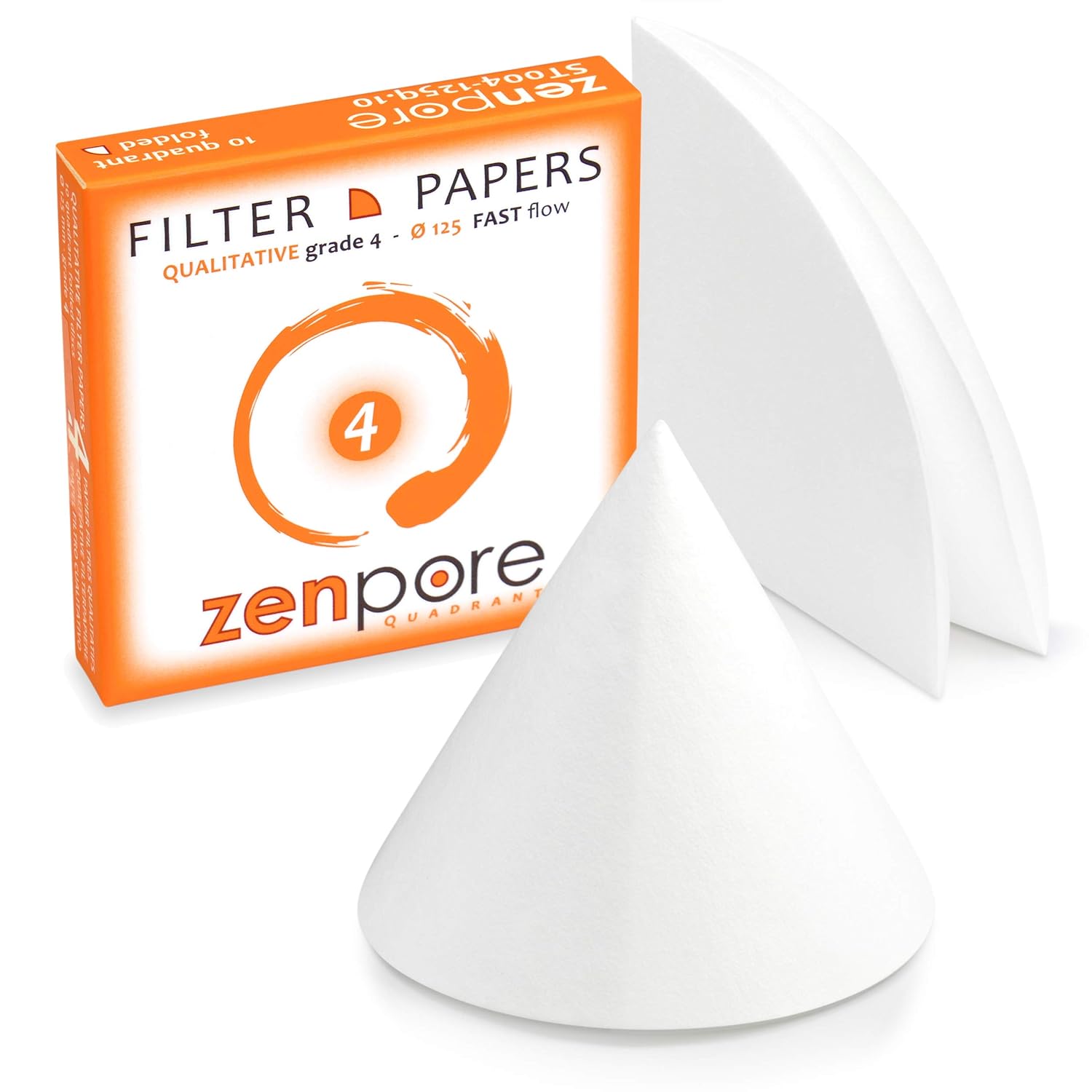 12.5 cm Lab Filter Paper, Prefolded (Quadrant Folded), Qualitative