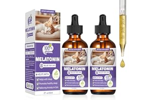 FHZRLP Cat Melatonin, Melatonin for Cats, Cat Tranquilizer to Anxiety Relief for Feline and Stressful Emotions in Kitten, Cats Sleep Aid to Promote Relaxation and Entry into Sleep in Kitten