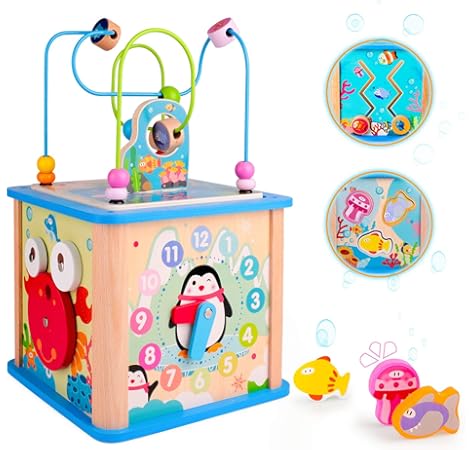 wooden bead maze table