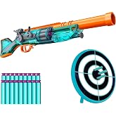 Dart Zone Retroshot Renegade Blaster with Target and 18 Suction Darts | Includes standing target, Lever-action blasting, Western-inspired design, Suction cup darts, Target practice fun