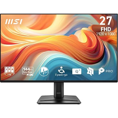 PRO MP275A E14L 24-Zoll-FHD-Computermonitor, 1920 x 1080 IPS, 144 Hz, 1 ms, AMD FreeSync, Eye Care, HDMI 2.0, neigbar, VESA-Halterung, schwarz