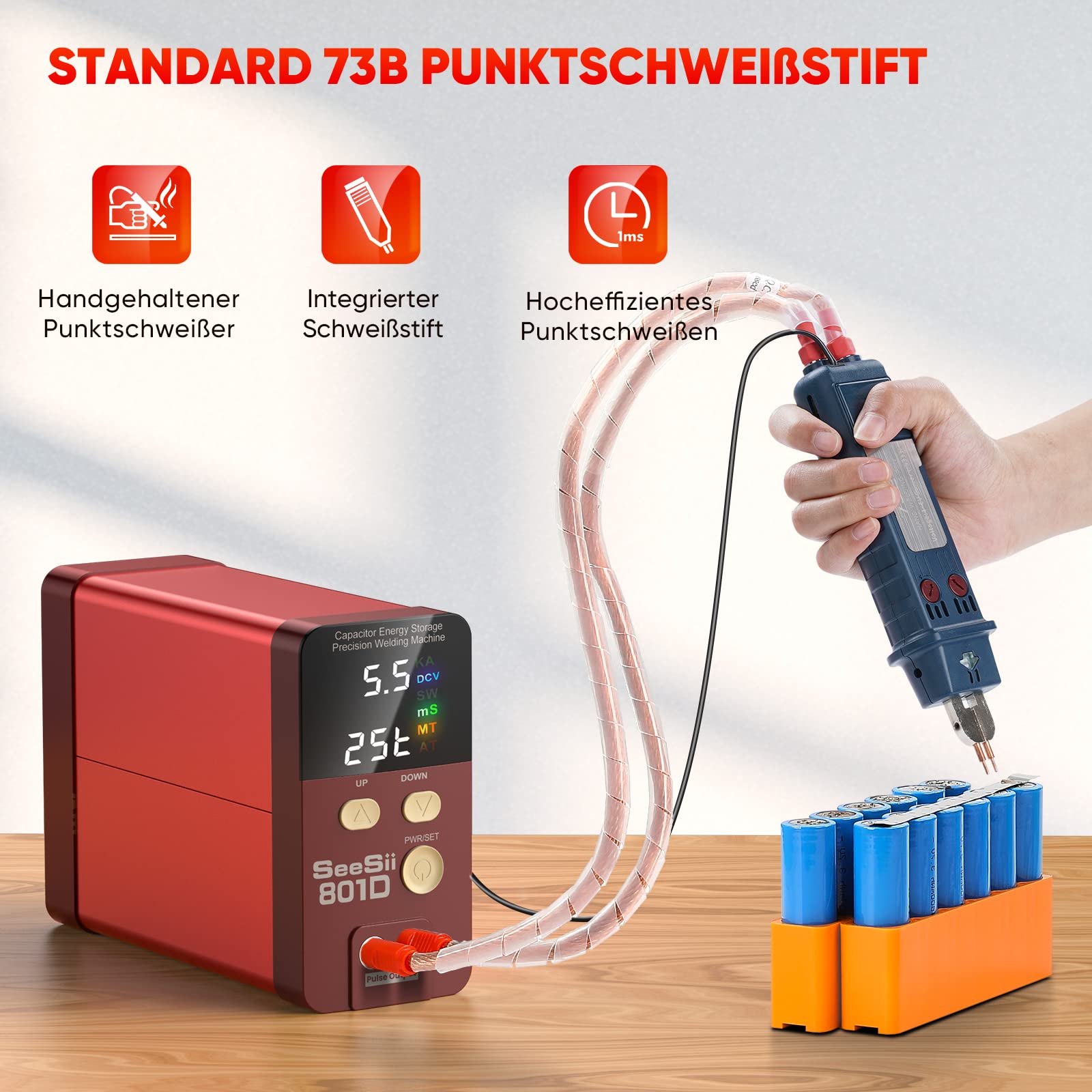 Mua SeeSii 801D Punktschweißgerät, 12KW Kondensator-Energiespeicher