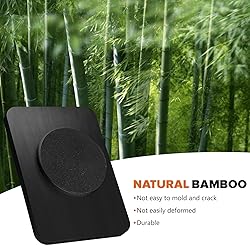 Napkin Holder for Table, Rotating Bamboo Iron