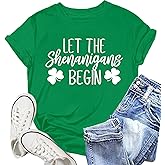 NEWKA St Patricks Day Shirt Women Saint Patricks Day Shirts Funny Irish Tee Tops