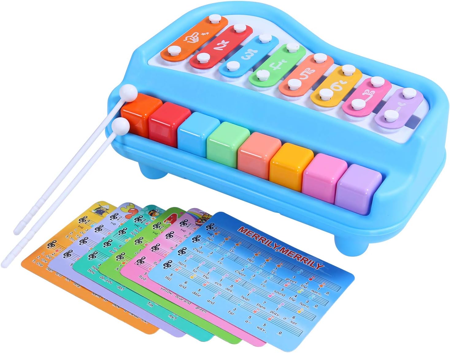SGILE 31 Keys Piano Toys for Kids - Keyboard Musical Toy Set with Microphone Light and Song for Kids Toddlers Singing Music Development, Audio link with Mobile MP3 IPad PC