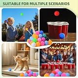WHEELIO 40 Pack Ping Pong Balls 40mm PP Plastic Multi-Colored for Craft Party view 5
