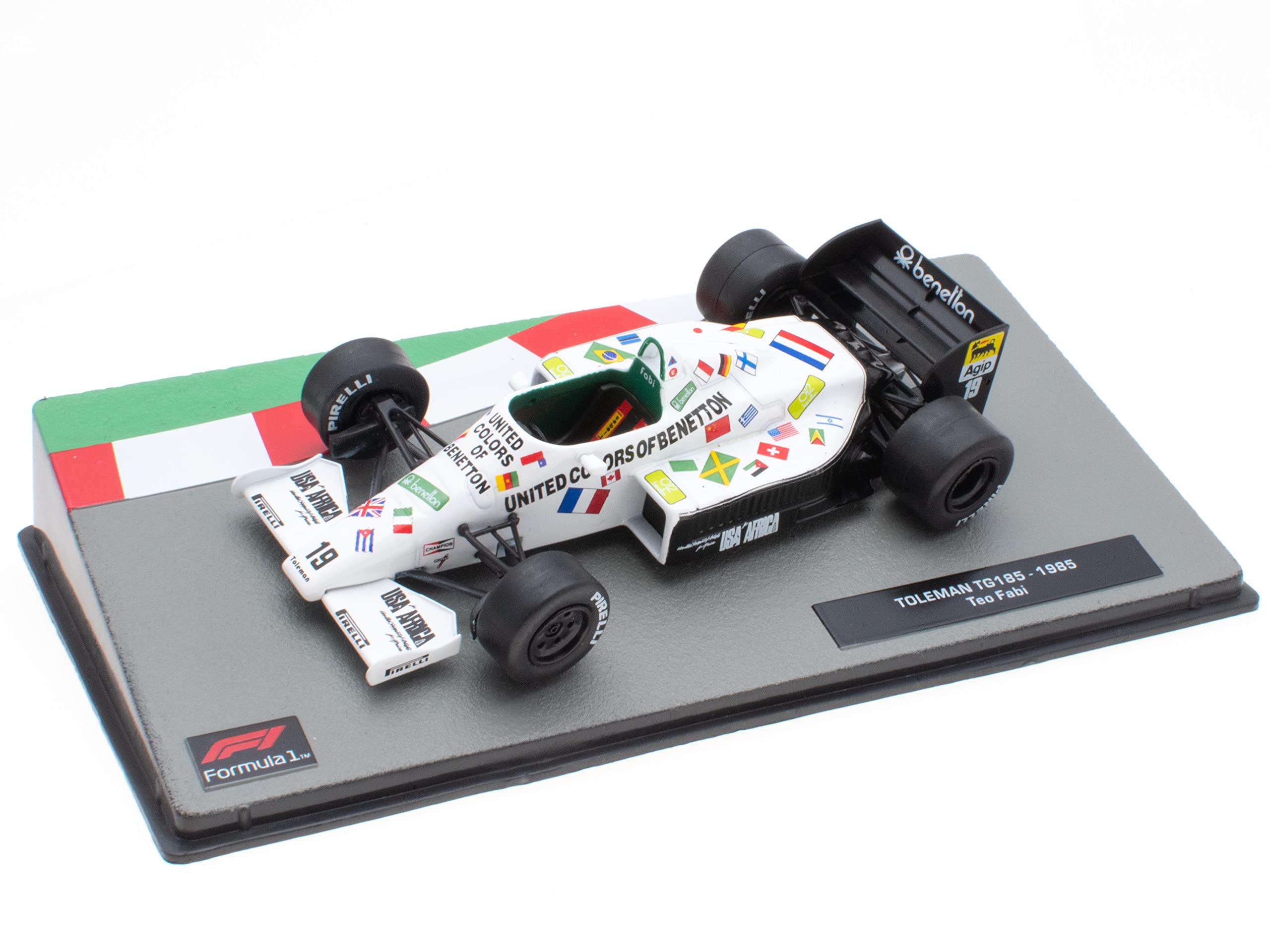 OPO 10 - Miniature car Formula 1 1/43 compatible with TOLEMAN TG185 - Teo Fabi - 1985 - FD187