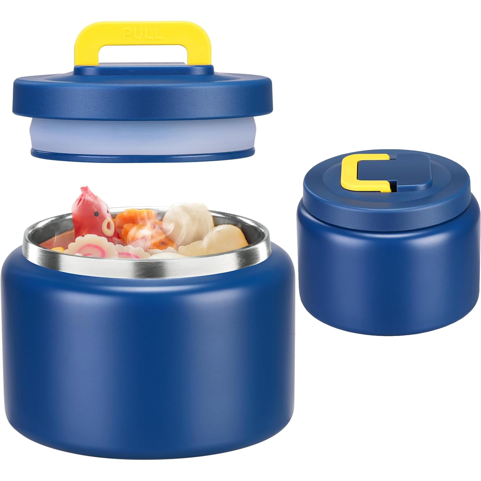 Photo 1 of JXXM 8 Oz Thermo Food Jar for Hot & Cold Food for Kids, Insulated Lunch Containers Hot Food Jar,Leak-Proof Vacuum Stainless Steel Wide Mouth Lunch Soup Thermo for School (BLUE-Pure)