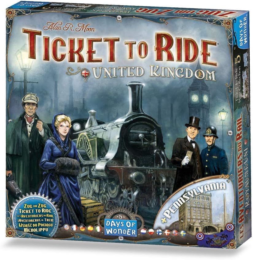 #Juegodemesa ¡Aventureros al Tren! #Expansión Reino Unido y Pennsylvania por 31,99€ ¡¡20% de descuento!!