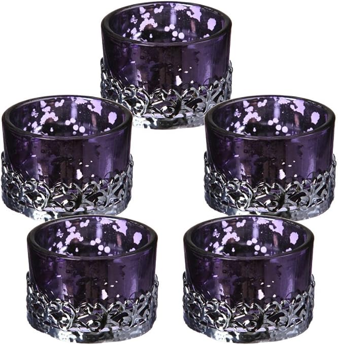 Antique Tea Light Holder Purple Amazon.co.uk Kitchen & Home