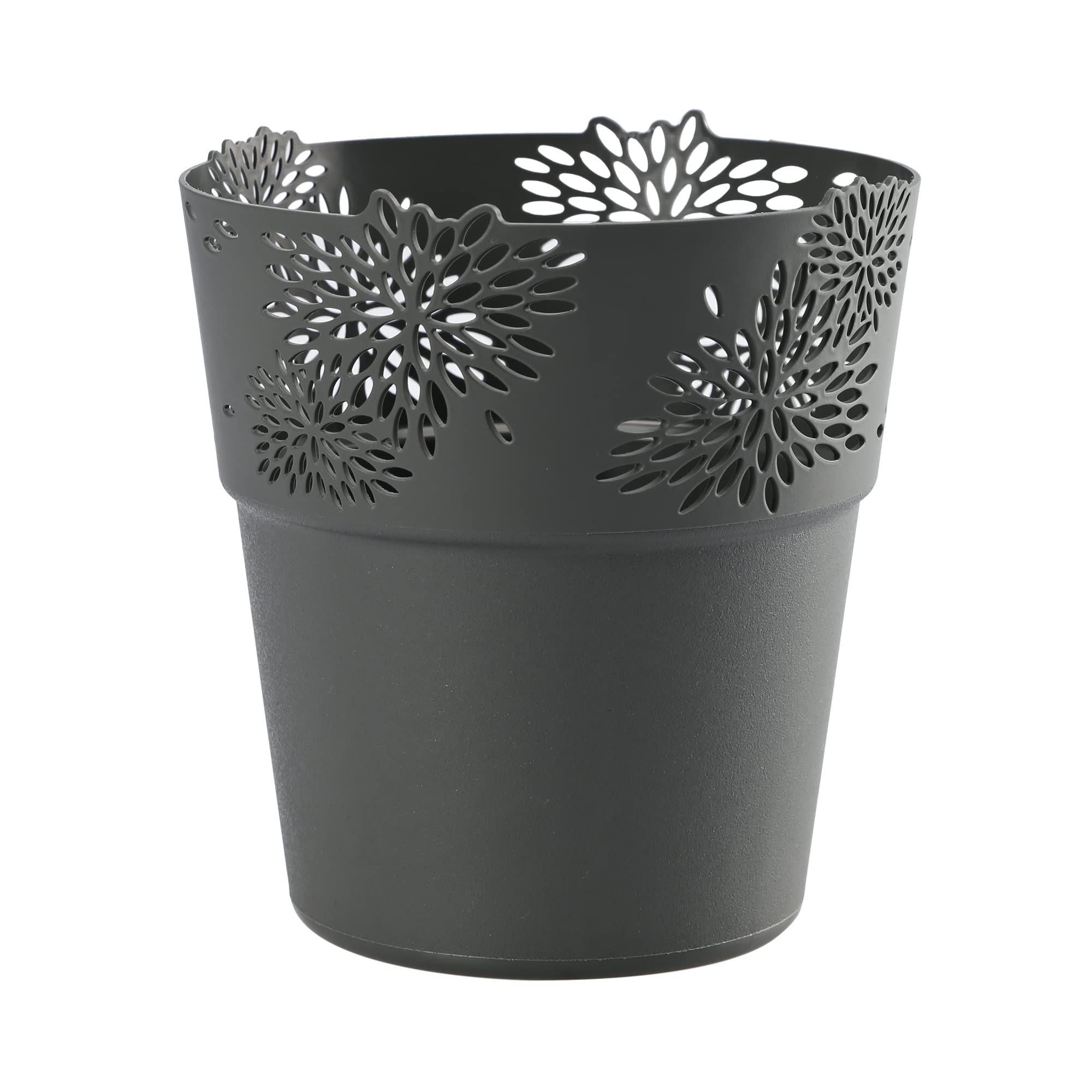 VERDENIA Flower Pot Cover, Charcoal, 13x13,9cm