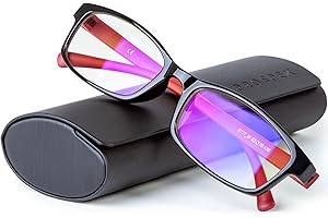 PROSPEK Blue Light Reading Glasses for Men and Women, Computer Reading Glasses 1.50 with Blue Light Protection and Clear Lens, Anti Eyestrain Glasses