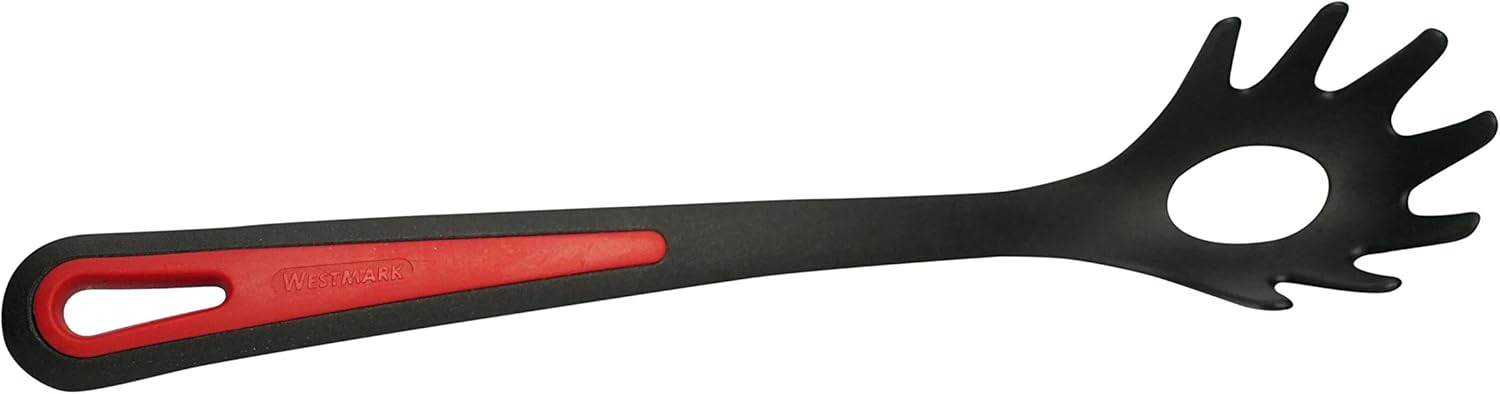 Westmark Spaghettilöffel/Pasta-Schöpflöffel, Kunststoff, Länge: 30,5 cm, Gallant, Schwarz/Rot, 29602270