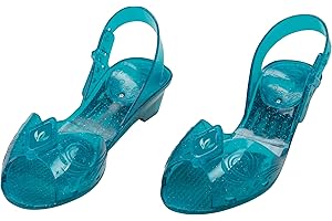 DISGUISE Frozen Anna Light Up Shoes, Official Disney Princess Light-Up Costume Shoes with Snowflake Emblem, Kids Size 11/12 Medium