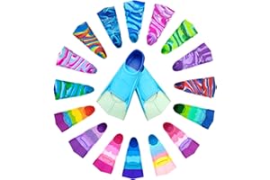 Fadgesy Swimming Training Fins,Comfortable Silicone Flippers for Swimming and Diving,Size Suitable Kids Girls Boys Adult