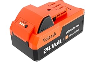 VOLTASK 24V 4.0AH Lithium-Ion Battery Replacement for Cordless Snow Shovel and Cordless Snow Blower