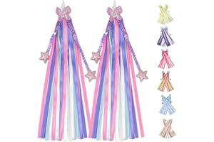 Vortika 1 Pair Bike Streamers, Kid's Bike Tassels, Bicycle Handlebar Streamers Colorful Ribbons, Bike Accessories for Girls Boys