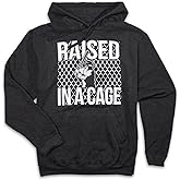 ChalkTalkSPORTS Baseball Standard Sweatshirt | Raised In a Cage Adults Sizes