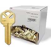Summit Doorware KW1 Key Blank Set Uncut Keys for Kwikset Lock with 250-Pack | Pack Replacement Key Blanks Professional Use | Durable Brass Construction Customizable Uncut Keys for Home &amp; Commercial Use