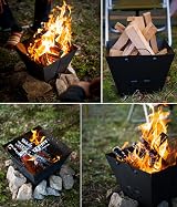 Snowpea Portable Fire Pit with Carry Bag, Collapsible Iron Bowl FP-01 view 7