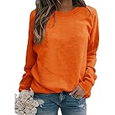 Smile Fish Womens Crewneck Long Raglan Sleeve Sweatshirt Relaxed Fit Pullover Tops