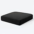 Hokway Couch Cushion Covers Stretch Cushion Covers Sofa Seat Cushion Slipcover Cushion Protector(Black, Small)