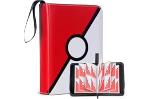 Asunder Trading Card Binder 4 Pocket, Trading Card Holder 400 Cards, Card Binder with 50 Pages Removable Double Sided Sleeve and Zipper, Portable Card Collection Binder Gifts for Boys Girls
