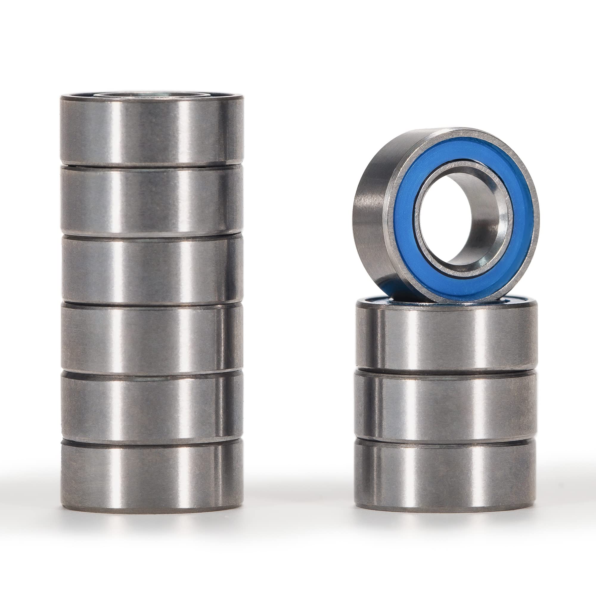 XIKE 10 Pcs MR83-2RS Mini Ball Bearings 3x8x3mm, Bearing Steel and Double Rubber Seals, Pre-lubrication, MR83RS Deep Groove Ball Bearing with Shields.