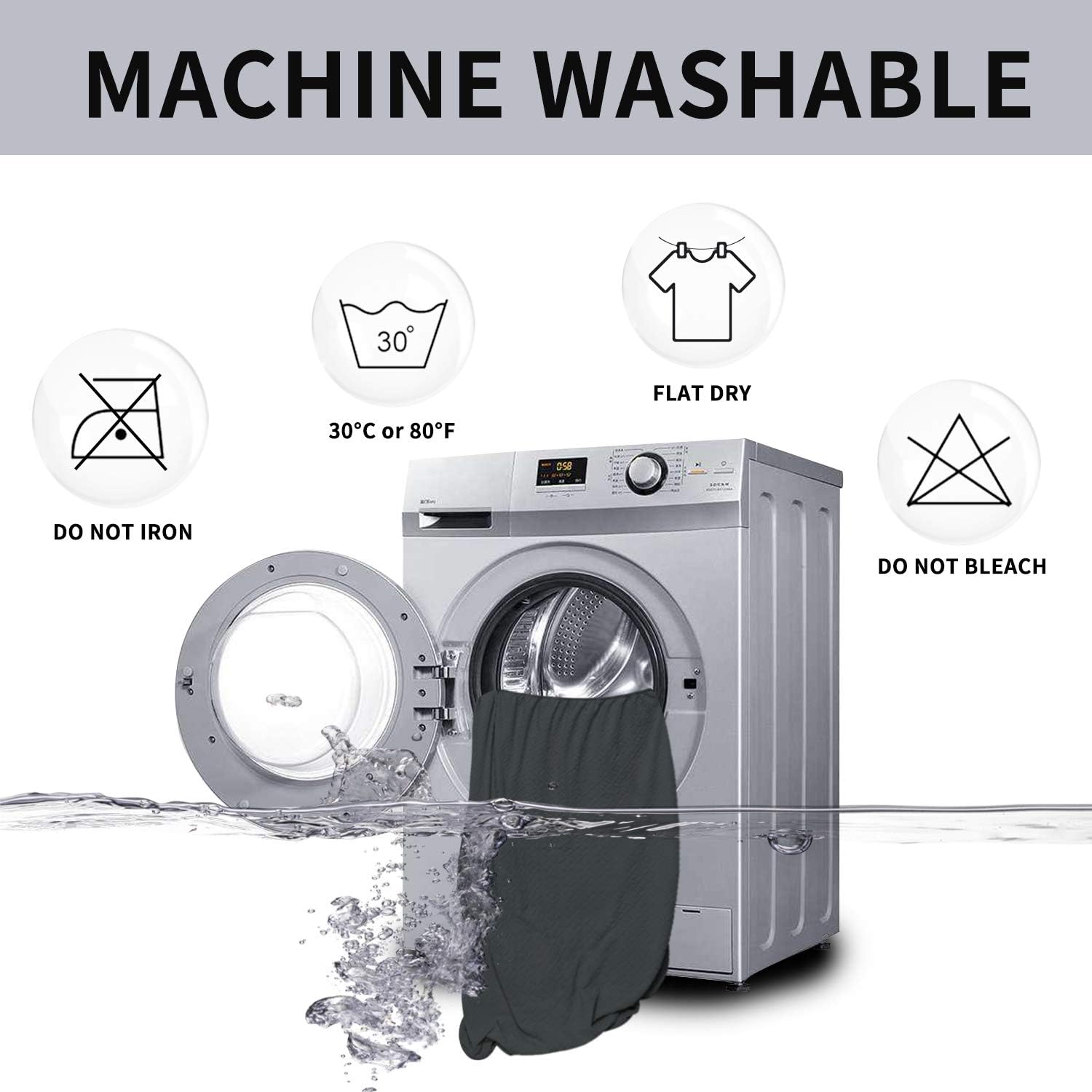 Easy-Going Couch Cover, Stretch Sofa Slipcover, Soft Jacquard Sofa Cover, Non-Slip Slipcovers with Elastic Bottom, Furniture Protector for Kids, Pets (Sofa, Dark Gray): Furniture & Decor