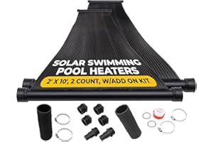 SunQuest - 2 Panels (2ft x 10ft) Solar Water Heater for Above Ground & Inground Pools - Polypropylene UV Resistant Collectors