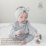 MoodyBaby Soft Organic Muslin Cotton Dummy Clips 4 Pack Blue Green view 6