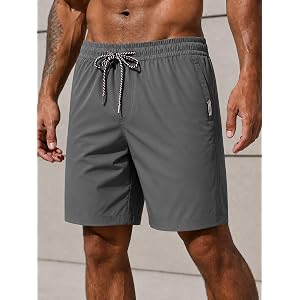 Men's Drawstring Shorts, Elastic Waist Lightweight