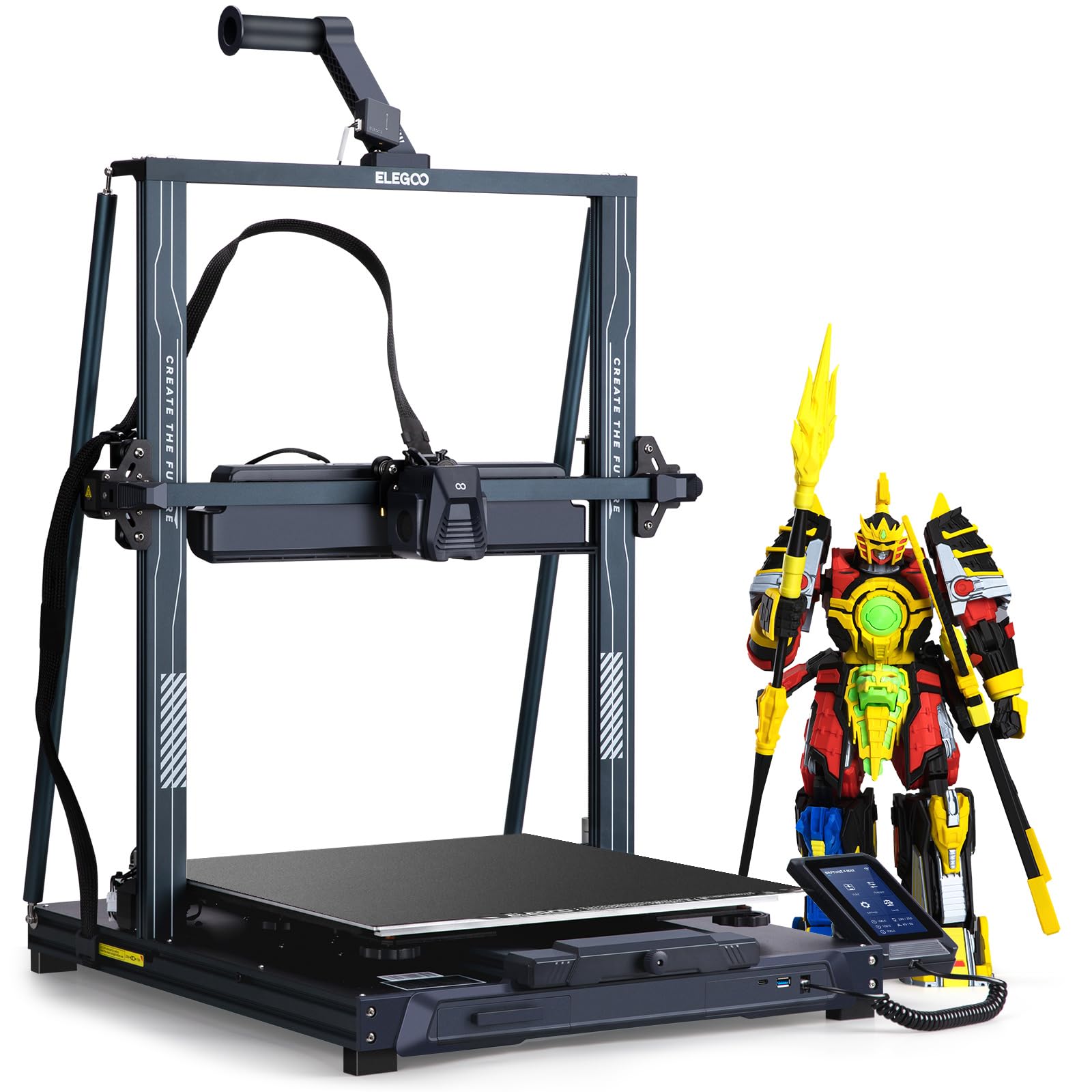 Photo 1 of ELEGOO Neptune 4 Max 3D Printer, 500mm/s Fast Printing, Support 300°C Printing, Auto Leveling and Direct Drive Extruder, 420x420x480mm Large Build Volume