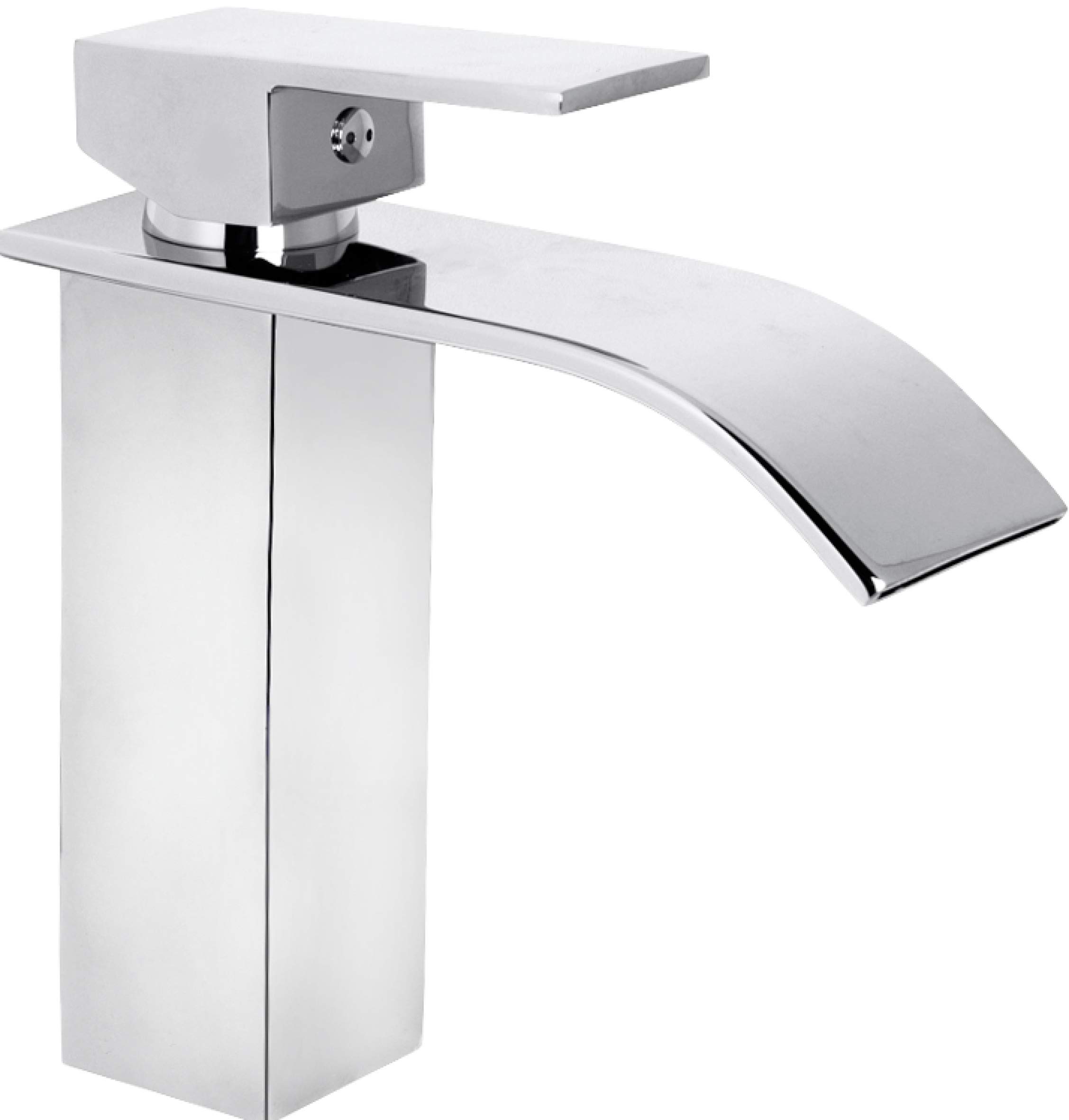 Cornat SAZ619 Single-Lever Washbasin Mixer Chrome-Plated Die-Cast Body Effortless Shaft Attachment with Pressure Drain Valve for Bathroom/Sink Tap, Silver