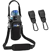 Water Bottle Cup Holder Friendly Compatible with Owala 24oz Bottle Only,with Straps and Carabiner,Pouch Pocket for Phone/AccessoriesFits in Car Cup Holder