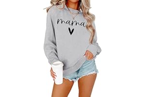 Dressmine Womens Casual Long Sleeve Crewneck Loose Mama Sweatshirt Graphic Shirts Pullover Tops