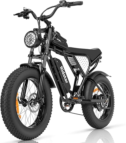 Ridstar Electric Bike for Adults, 1000/2000W, 25/30/37MPH,48V-52V