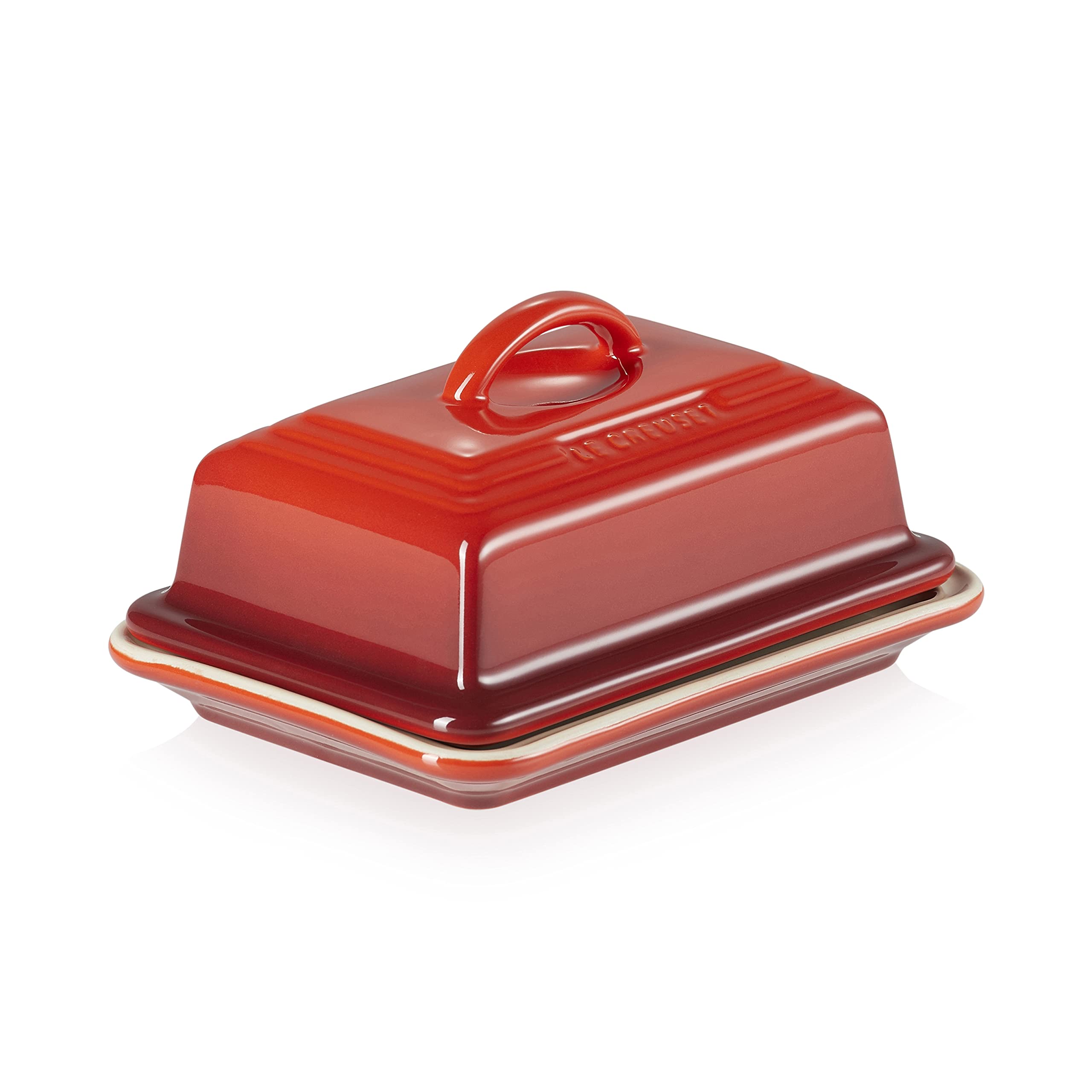 Le Creuset Stoneware Butter Dish, 900 g, 17 x 12.5 x 9 cm, Cerise, 70837170600000 — image 1