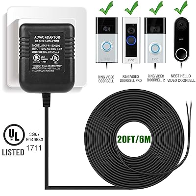 Sunjoyco Power Supply Adapter for Ring Video Ireland Ubuy