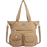 Angelkiss Purses Handbags for Women PU Tote Satchel Bags for Women Pockets Shoulder Bags… | PU, Bags, Pockets