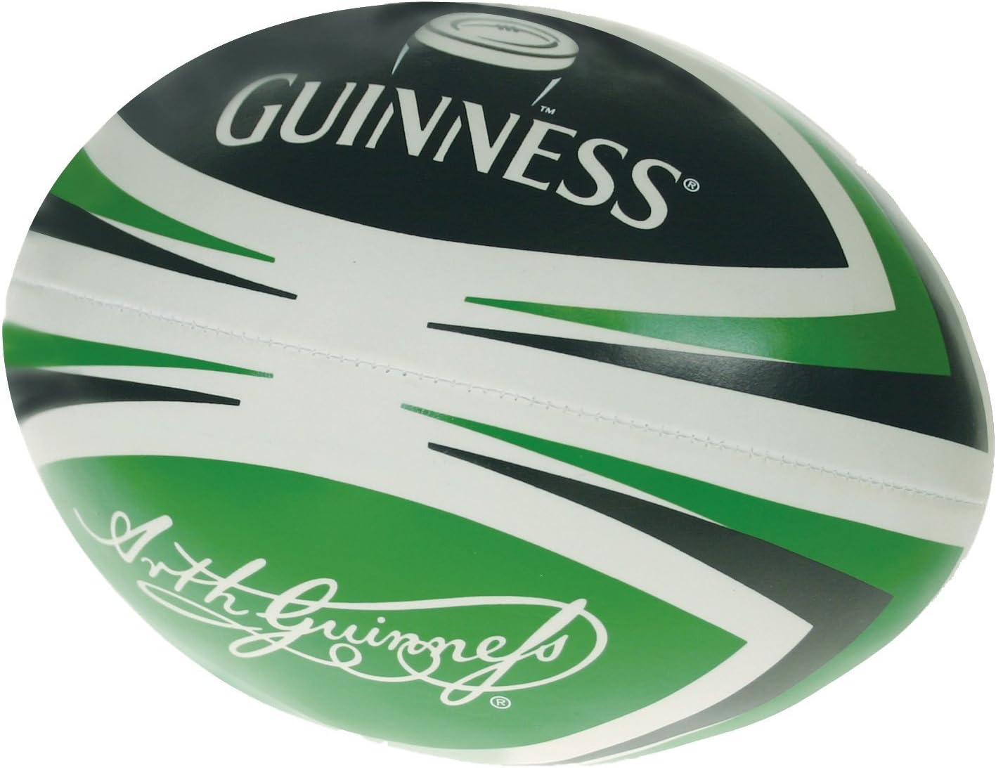 Guinness Small Rugby Ball, Green, Black