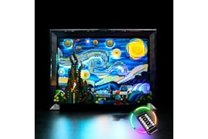 Brickshining LED Lighting Compatible with Lego Vincent Van Gogh - The Starry Night 21333, Light Kit Compatible with Lego 21333, Giving Light to Model, NOT Included The Model Set(RC Model)