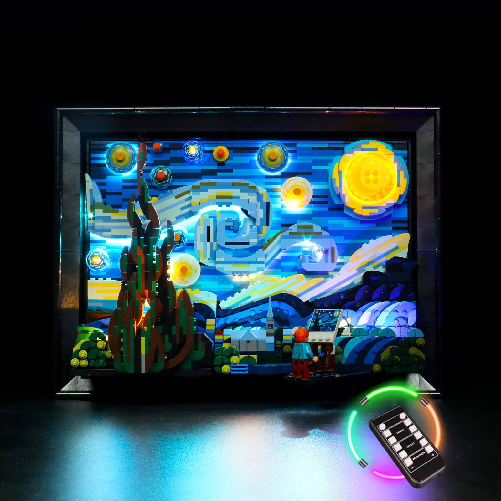 Led Light Set for Lego The Starry Night, Led Light Kit for Lego 21333 Vincent Van Gogh The Starry Night - Not Include Lego Models, Just Light Set (Remote Control Version)