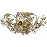 Crystorama Paris Market 6 Light Gold Leaf Semi Flush Mount