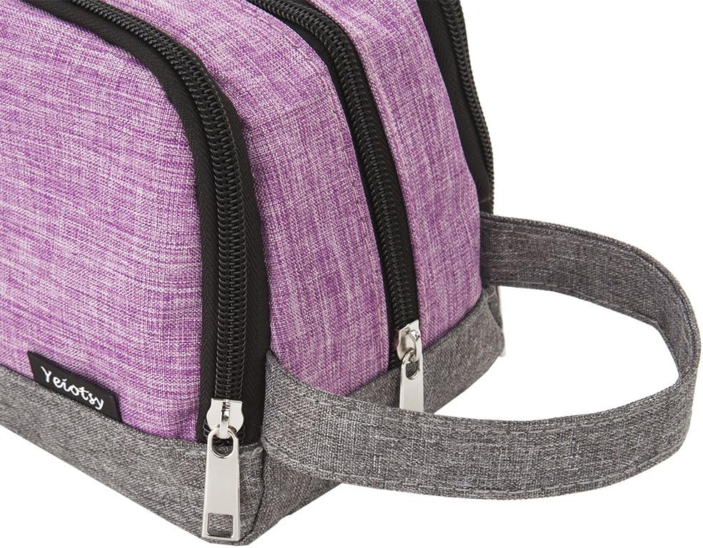 Toiletry Bag Small, Yeiotsy Color Clash Durable Travel Toiletry Kit Wash Bag for Kids Outdoor Activities (Purple) : Beauty