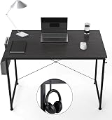 HOMIDEC Writing Desk 100x50x75cm with Storage Bag & Headphone Hook view 4
