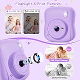 Hangrui Kids Camera Instant Print 14MP 32GB Card 1080P Video 3 Roll Paper view 7